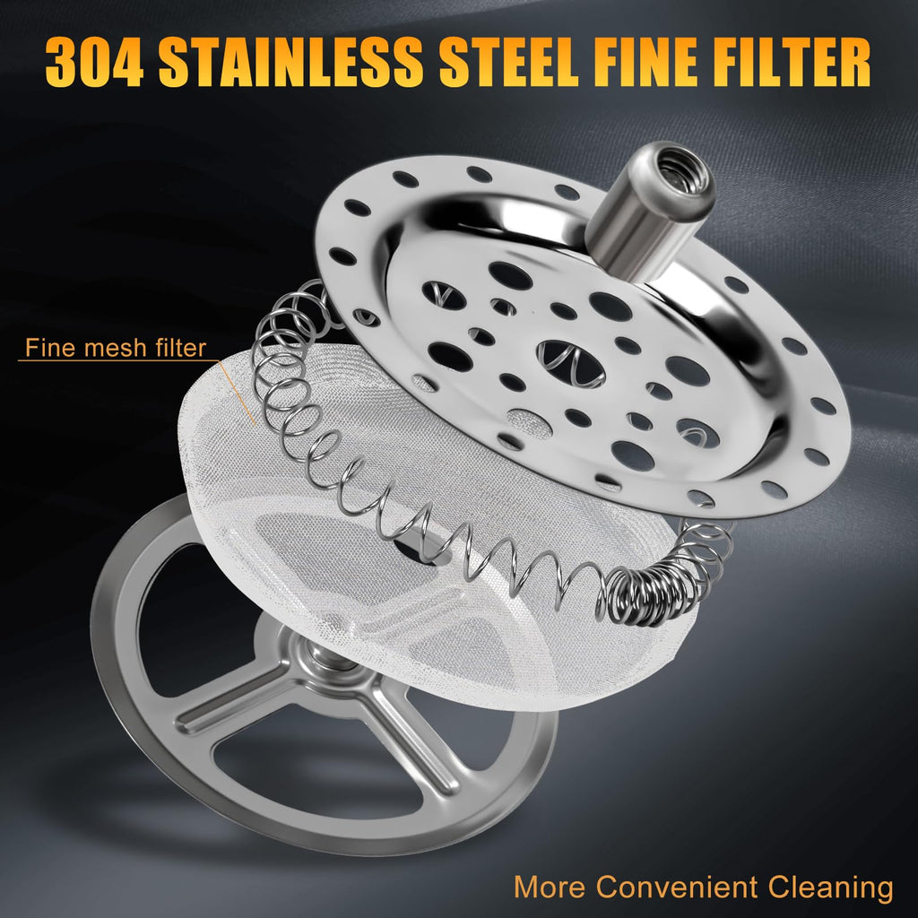 12OZ Glass Stainless Steel French Press Coffee Maker D58120