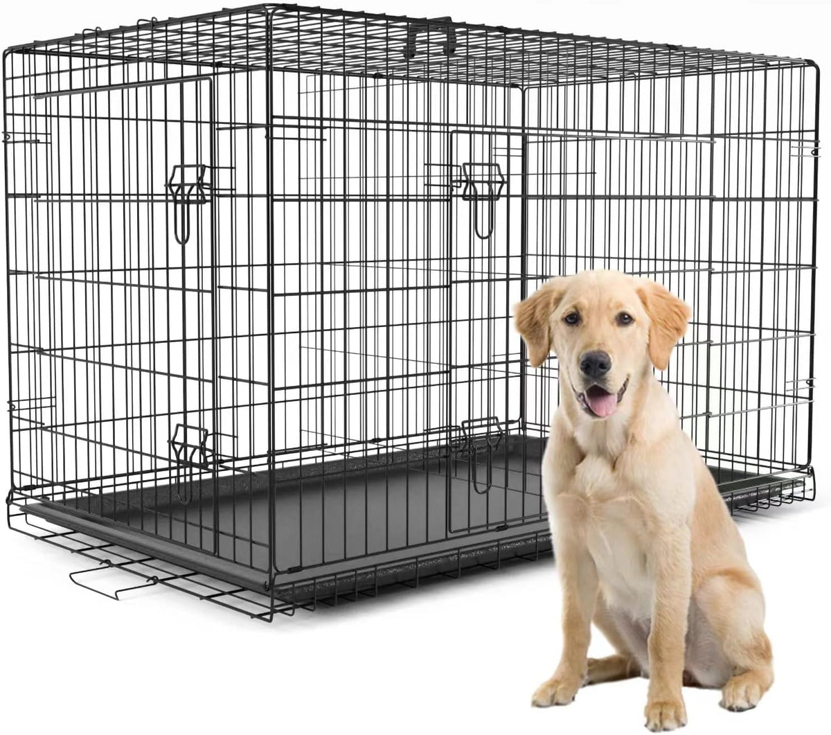 42” X-Large Heavy-Duty Dog Crate with Divider Panel H66900