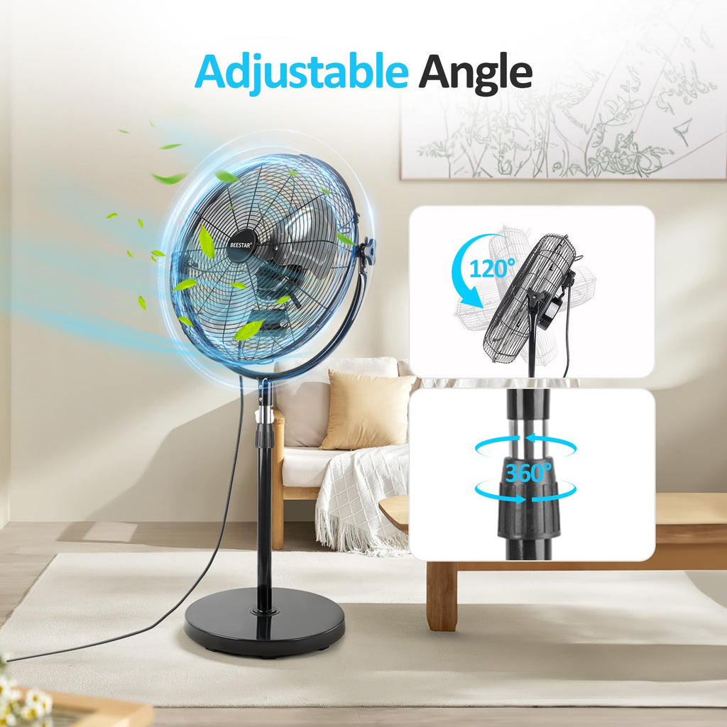 20 Inch Heavy Duty High Velocity Metal Stand Pedestal Fan B355