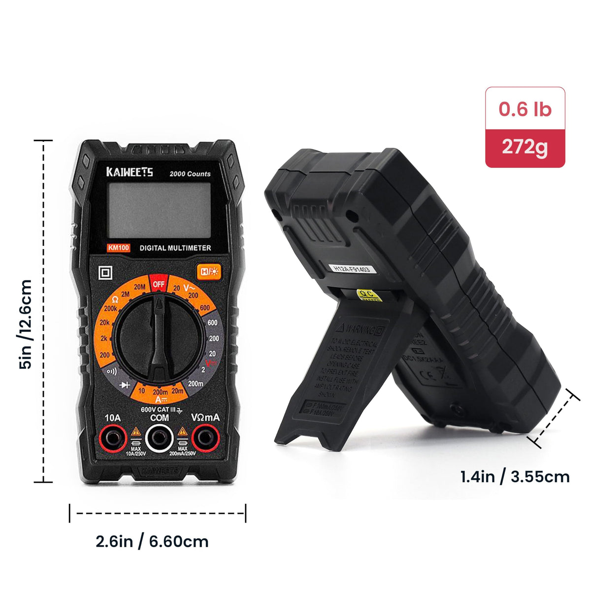 Digital Multimeter Voltmeter with Case K739021