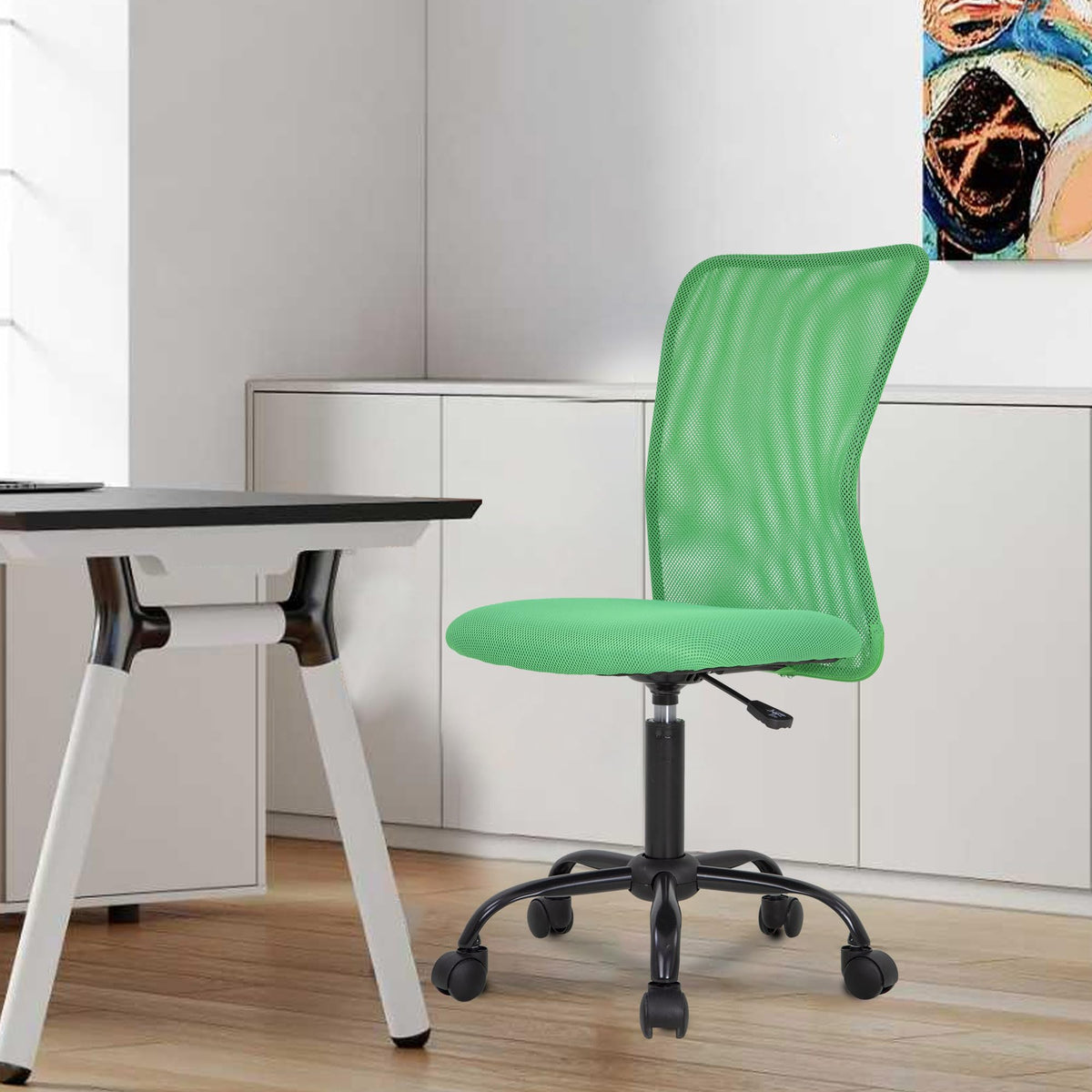 Green Ergonomic Mesh Office Chair with Lumbar Support W750
