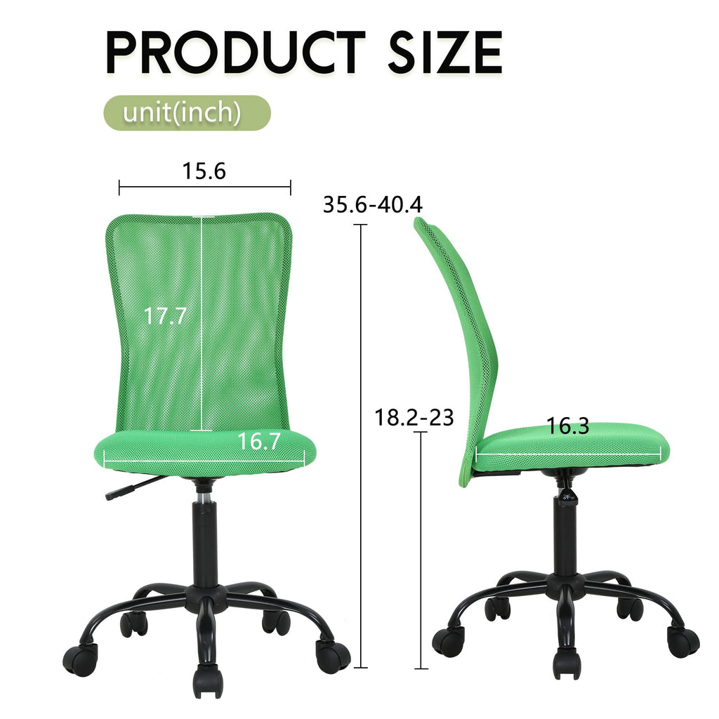 Green Ergonomic Mesh Office Chair with Lumbar Support W750