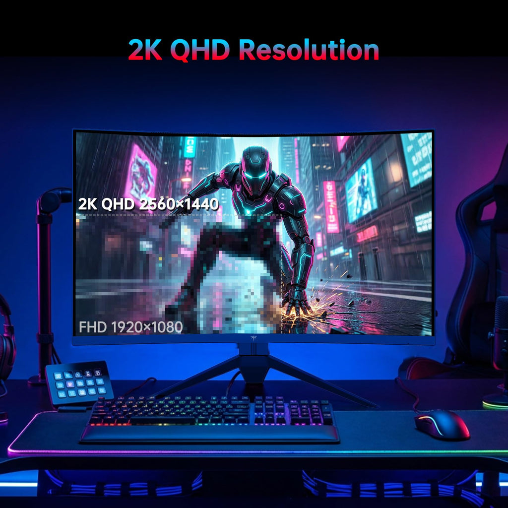 27 Inch 240Hz Curved 2K QHD Gaming Monitor J350