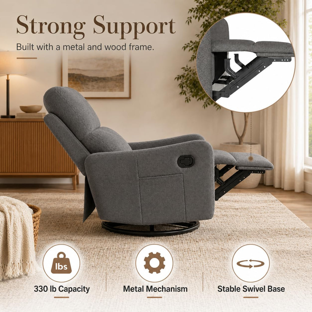 Swivel Rocker Recliner Chair B844