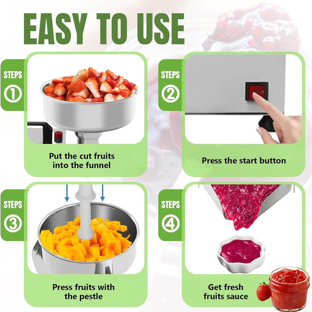 450W Stainless Steel Electric Tomato Strainer Machine X67066