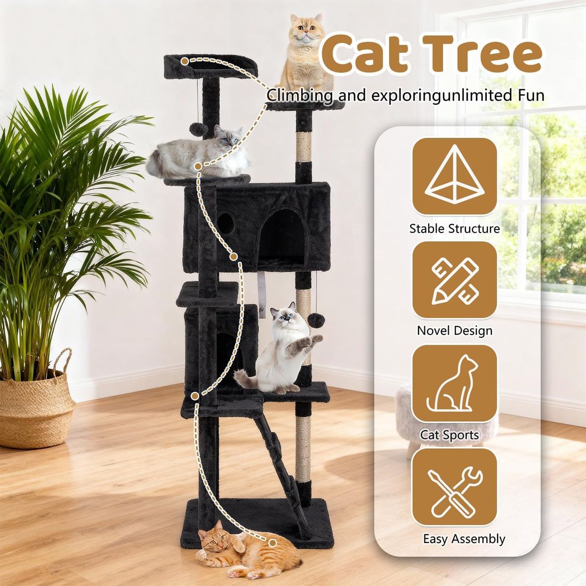 70" Multi-Level Cat Tree Q576571