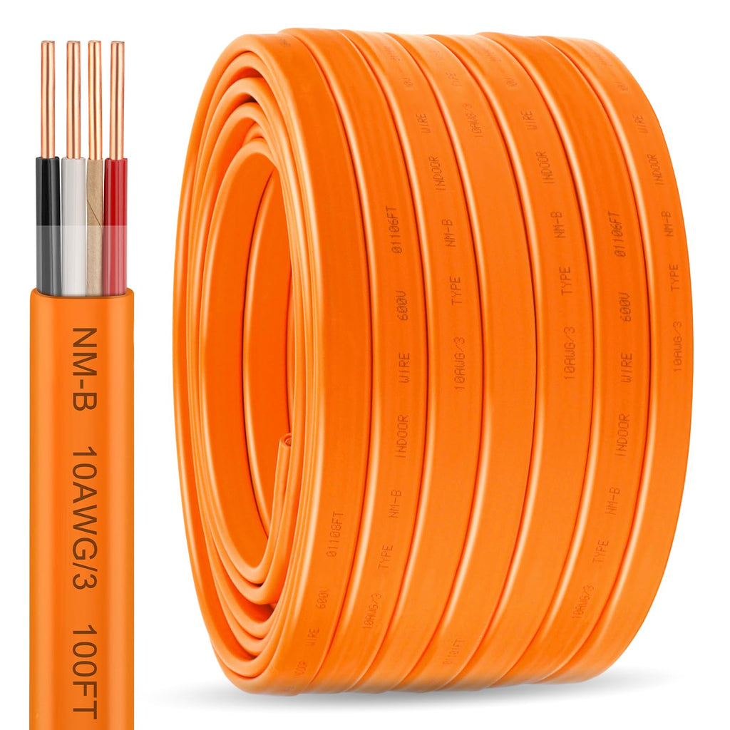 Solid Indoor Electrical Wire 100 FT Orange F52218