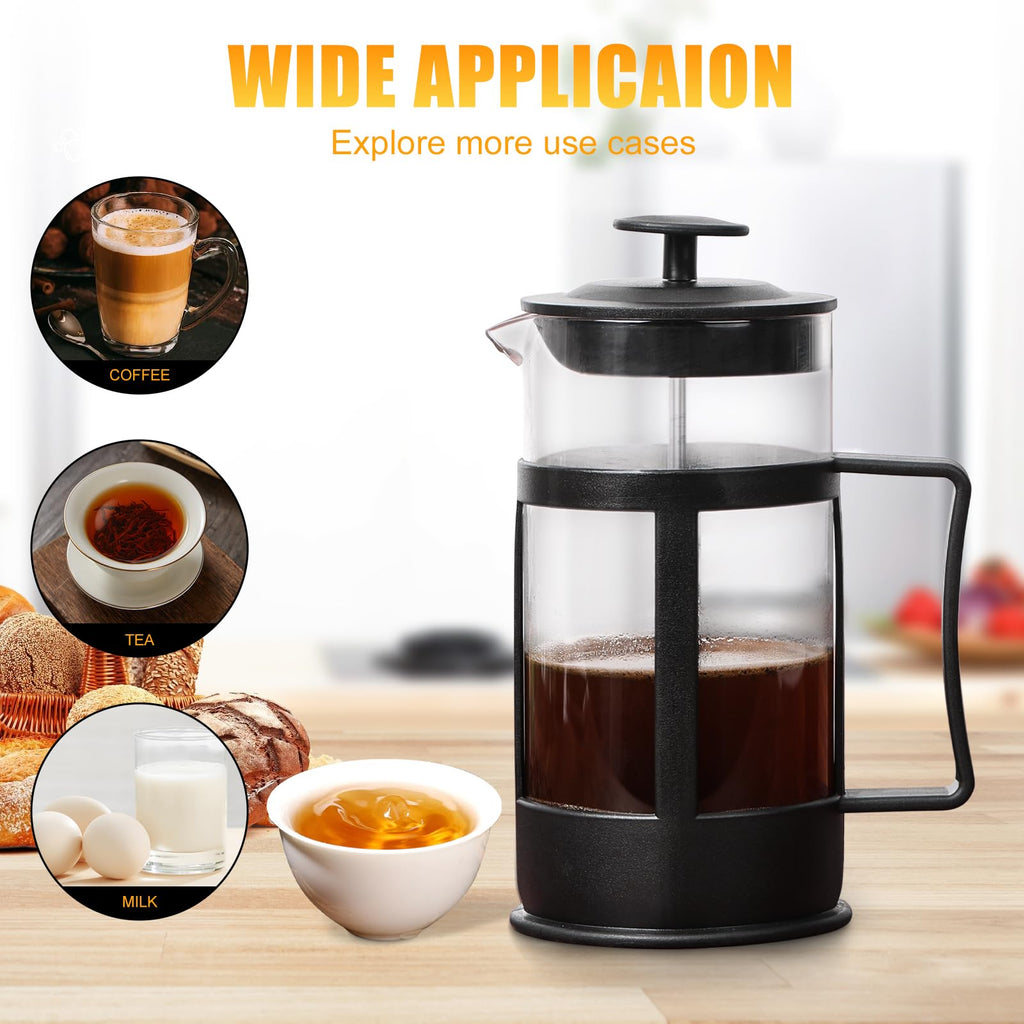 12OZ Glass Stainless Steel French Press Coffee Maker D58120
