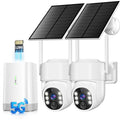 Wireless Outdoor Security Cameras 4MP Solar Powered 360°PTZ D635622