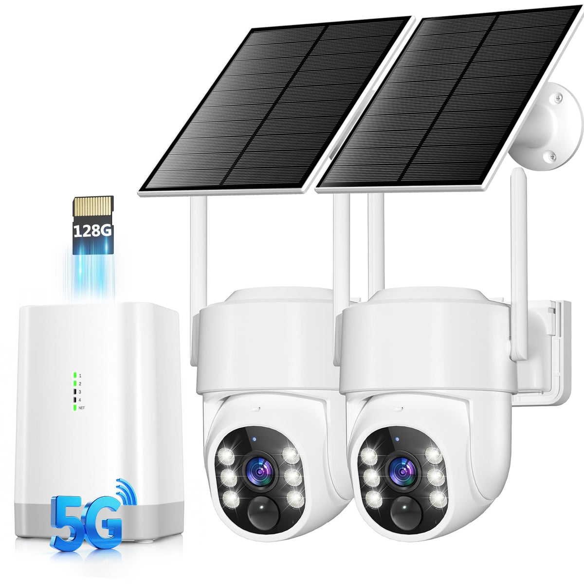Wireless Outdoor Security Cameras 4MP Solar Powered 360°PTZ D635622
