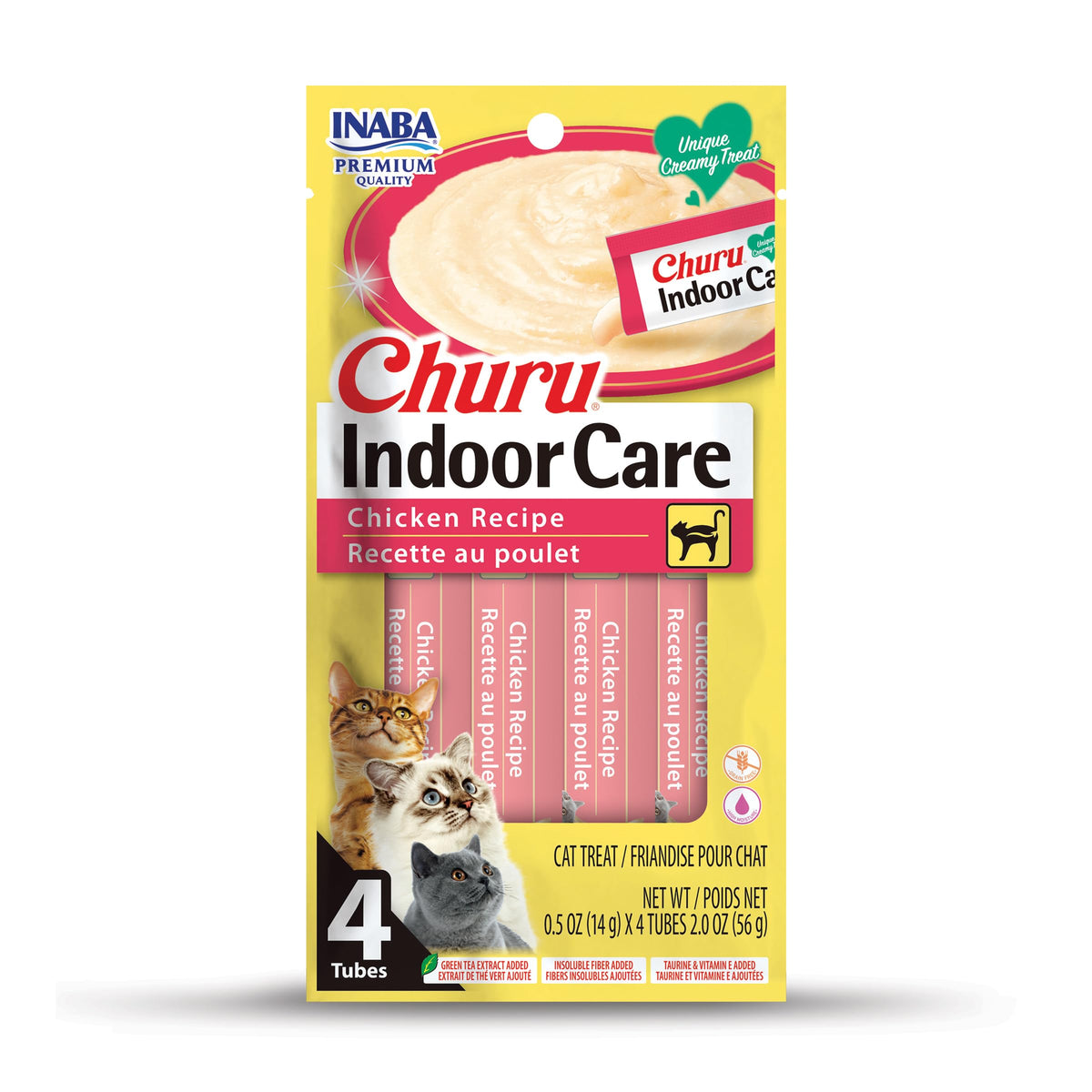 Creamy Lickable Purée Cat Treat with Taurine & Vitamin E, 0.5 oz, 4 Tubes E748679