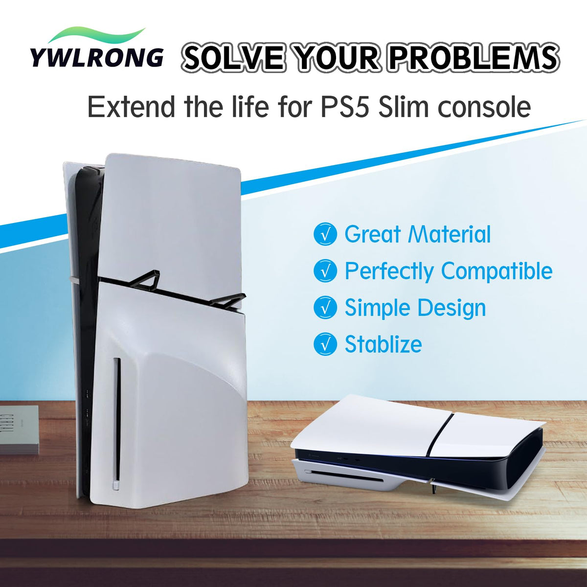 4Pcs Console Stand for PS5 Slim M801