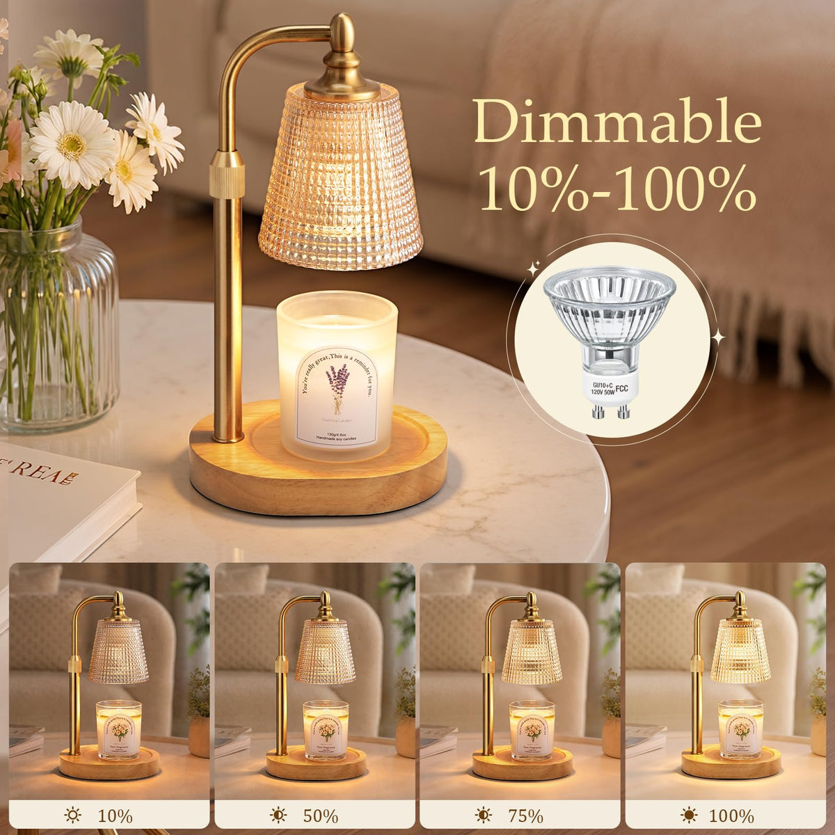 Candle Warmer Lamp with Timer Dimmer Q764