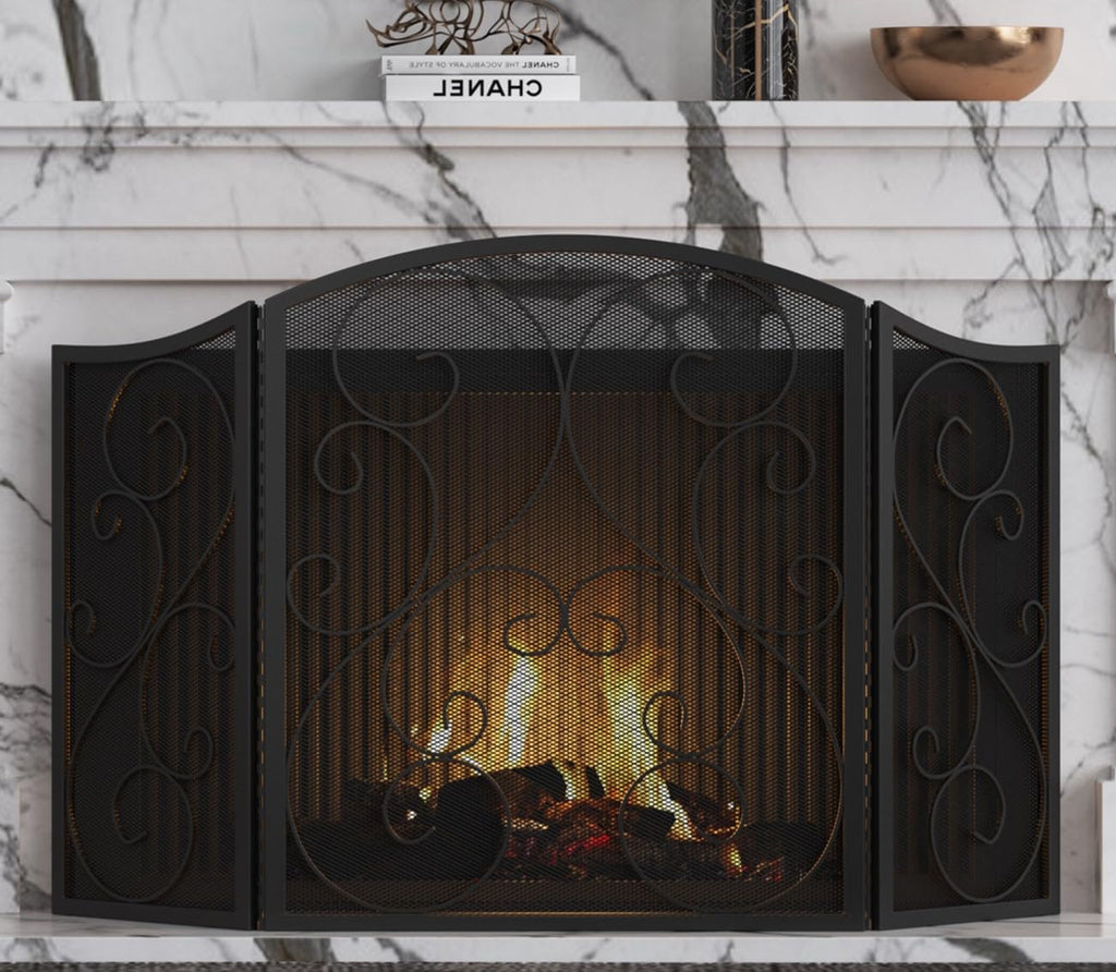 Wrought Iron Fireplace Screen 48×30 Inch K6618