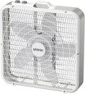 20” Box Fan with Thermostat, 3-Speed Portable Floor Fan, White B54093