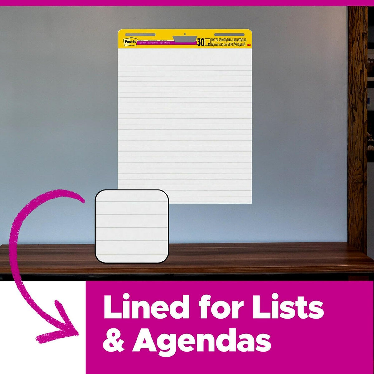 White Self-Stick Easel Pads, 25 x 30, 30 Sheets, 2/Pack Y29327