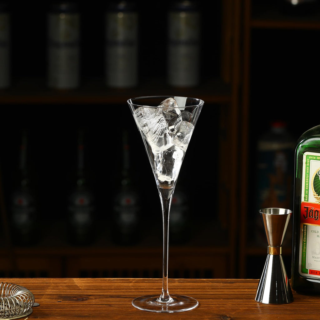 Clear Hand Blown 4 oz Martini Glasses Set of 6 D39903