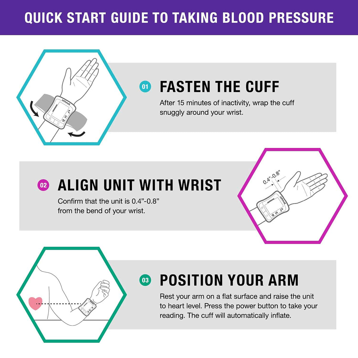 Digital Wrist Blood Pressure Monitor with Automatic Wrist Cuff M6909