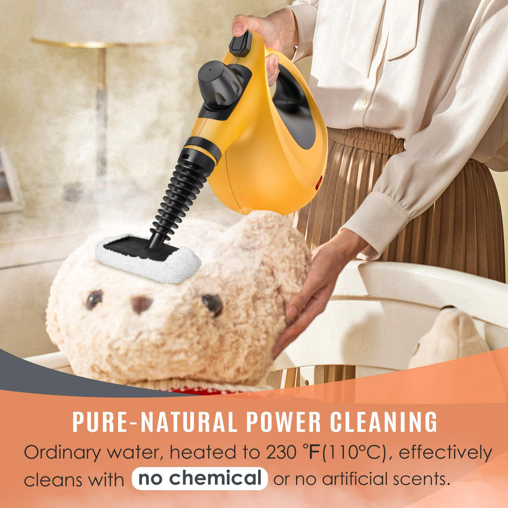 Pressurized Handheld Multi-Surface Natural Steam Cleaner with 12 pcs Accessories H89155