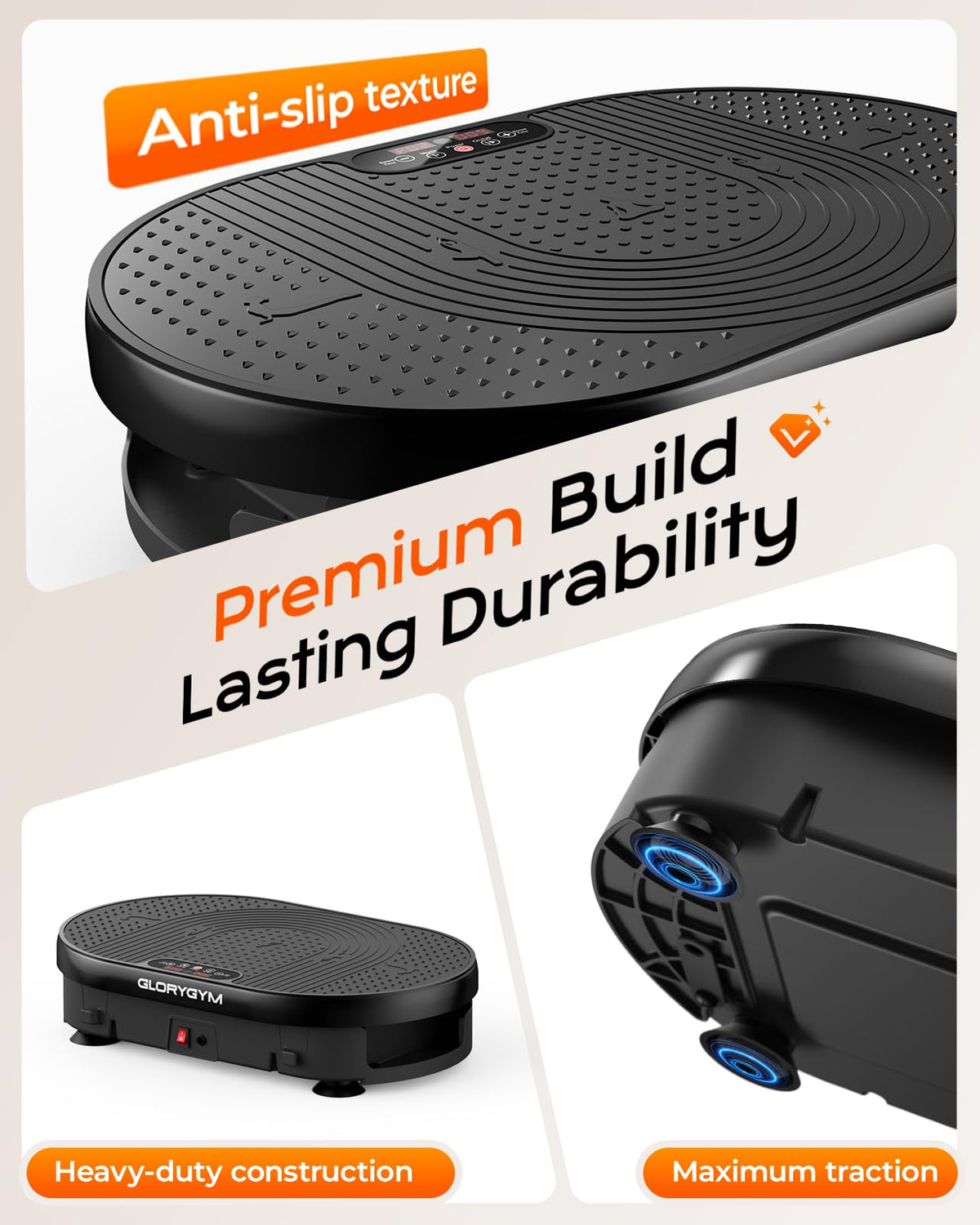 Vibration Plate Exercise Machine with Resistance Bands V693