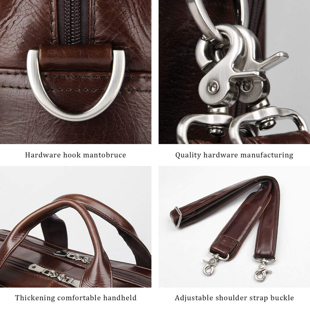Leather 16'' Laptop Messenger Bag P578