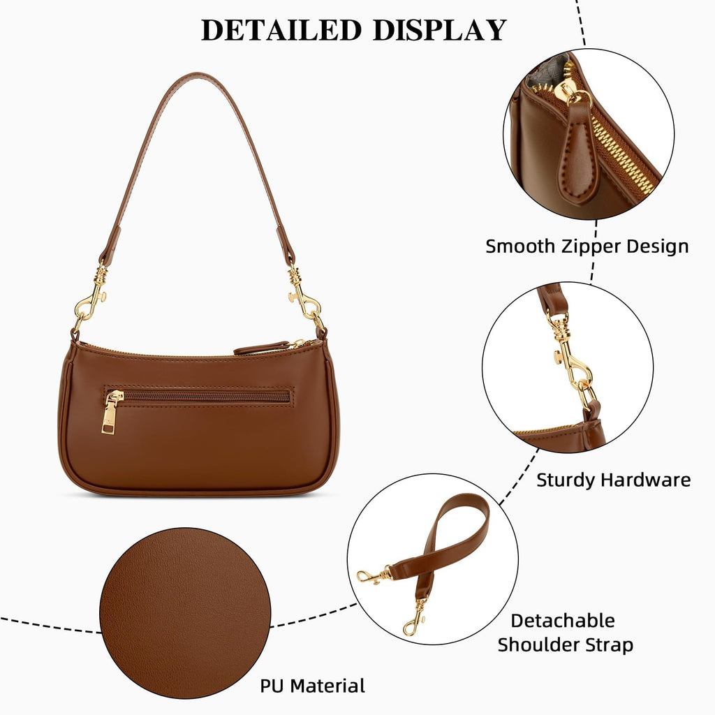 Small Black Purse with Zipper Closure J267