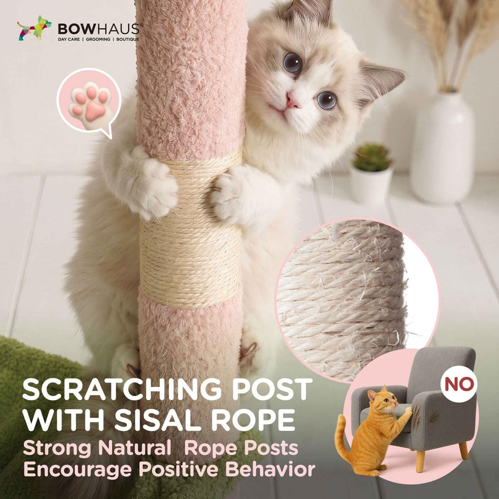 67-Inch Multi-Level Cat Tree with Hammock and Scratching Posts K3714