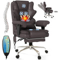 Brown Heated Massage Office Chair with Footrest N884