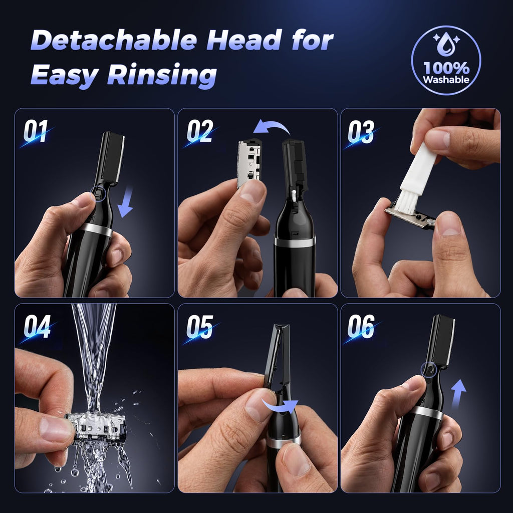 Electric Rechargeable Eyebrow Trimmer with Rinseable Blade D93260