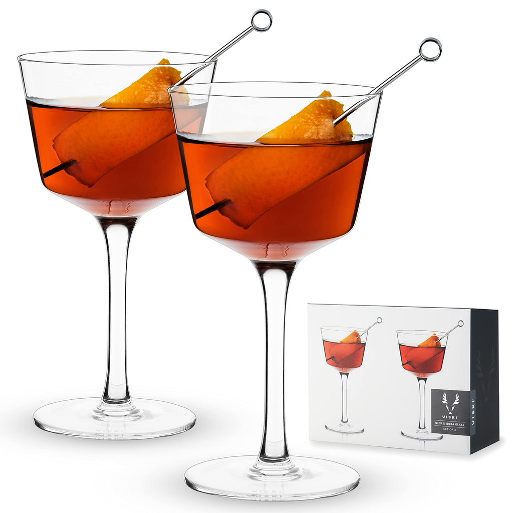 Stemmed Crystal Cocktail Glasses Set of 2 U92001