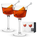 Stemmed Crystal Cocktail Glasses Set of 2 U92001