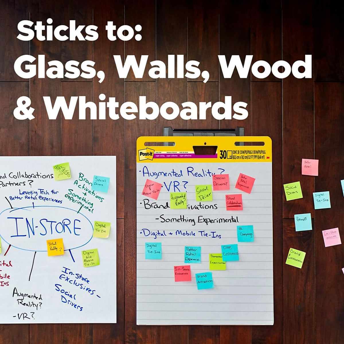 White Self-Stick Easel Pads, 25 x 30, 30 Sheets, 2/Pack Y29327