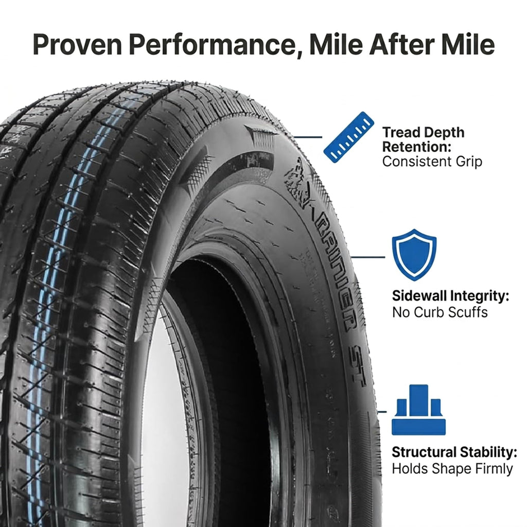2-Pack ST205/75R15 Deep Tread Radial Trailer Tire F2038