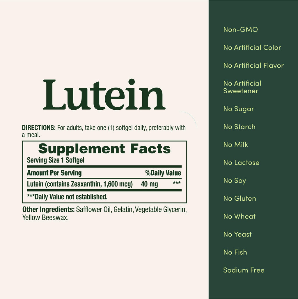 Lutein 40 mg Softgels Eye Health Supplement T575357
