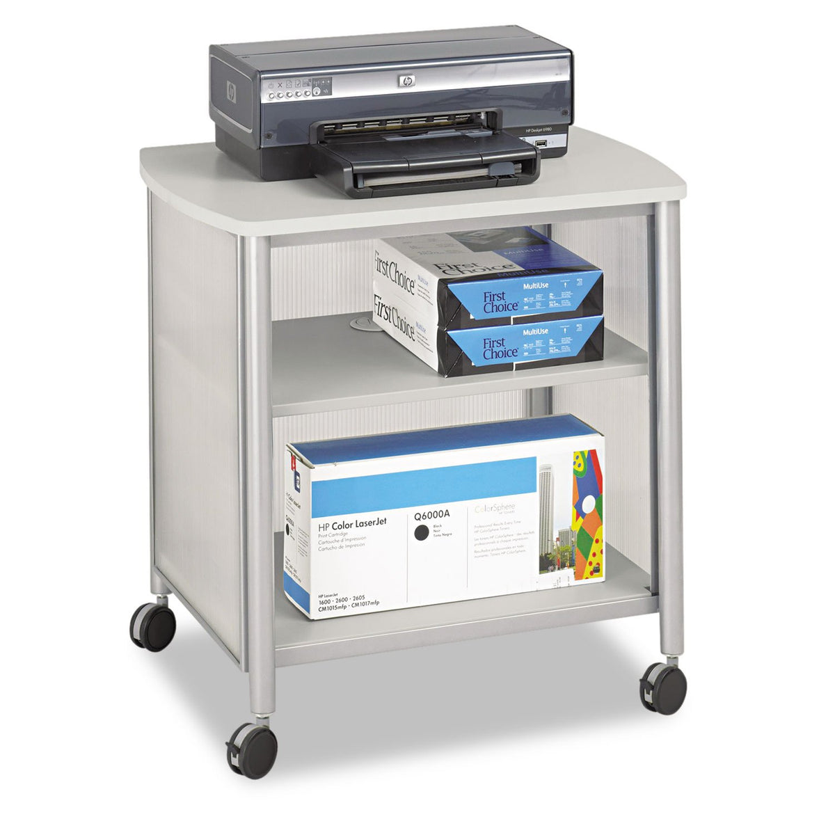 Mobile Print Stand with Swivel Wheels H594