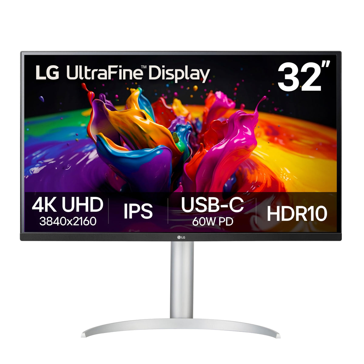 32-inch 4K UHD IPS Computer Monitor with Built-in Speaker, White U9170
