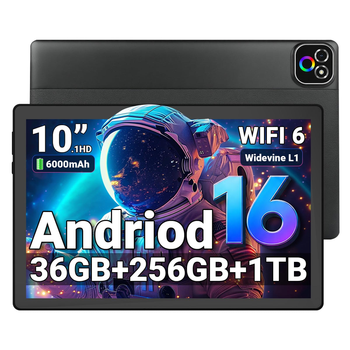 10.1 Inch Android 16 Tablet with 36GB RAM 256GB ROM N283082