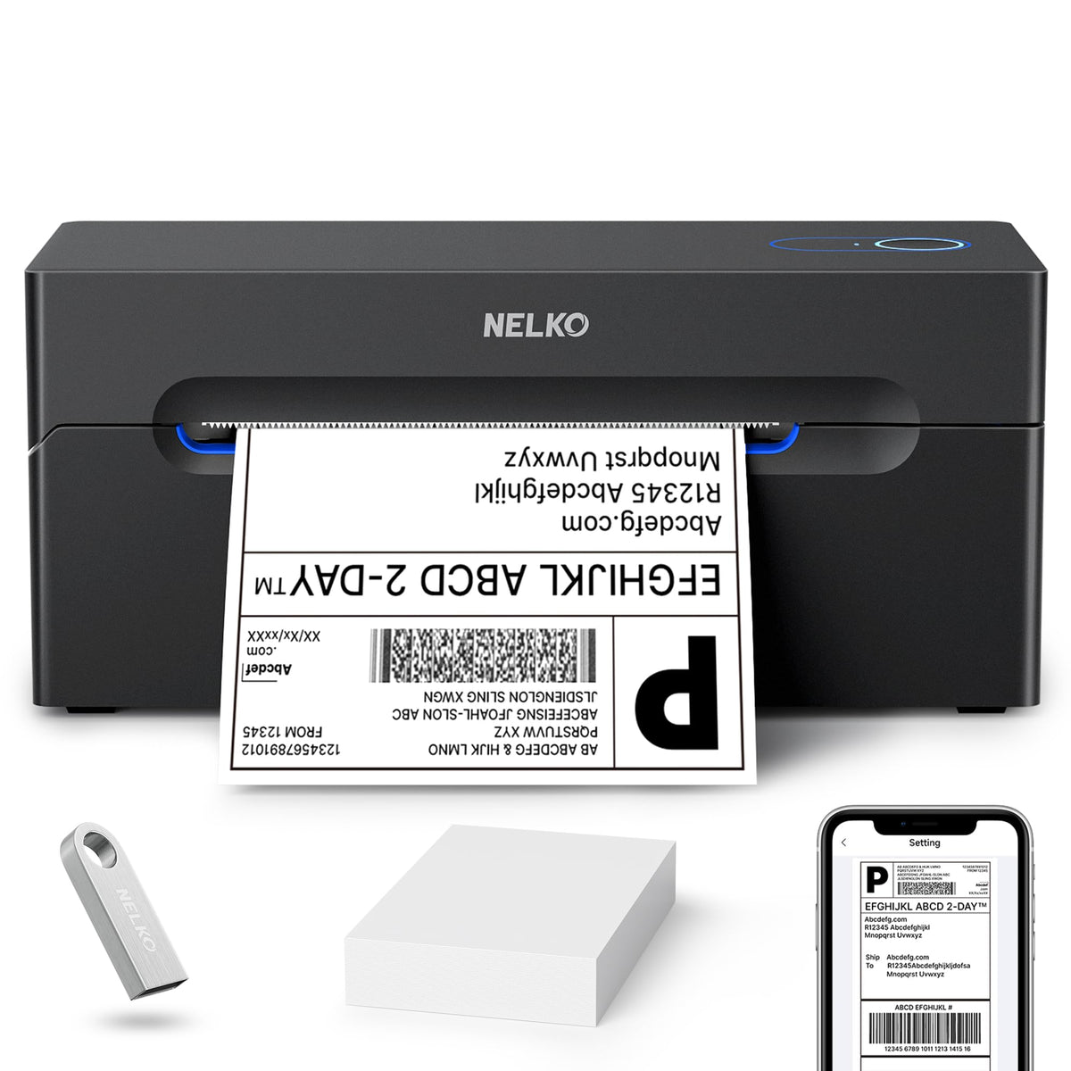 Bluetooth Thermal Shipping Label Printer J578634