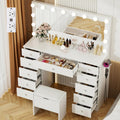 46" Vanity with Lighted Mirror and 11 Drawers B779