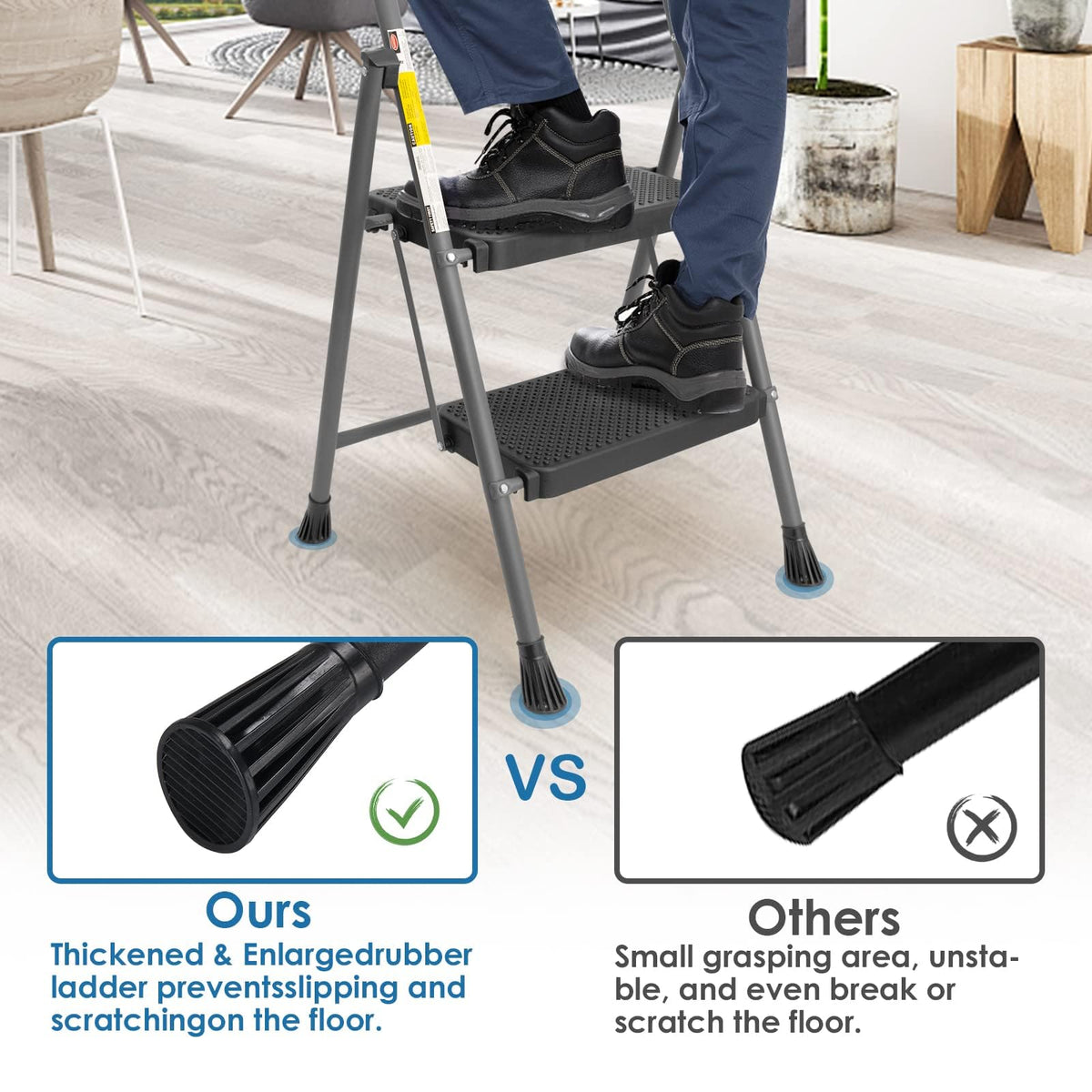 2 Step Ladder 500lbs Capacity O853622