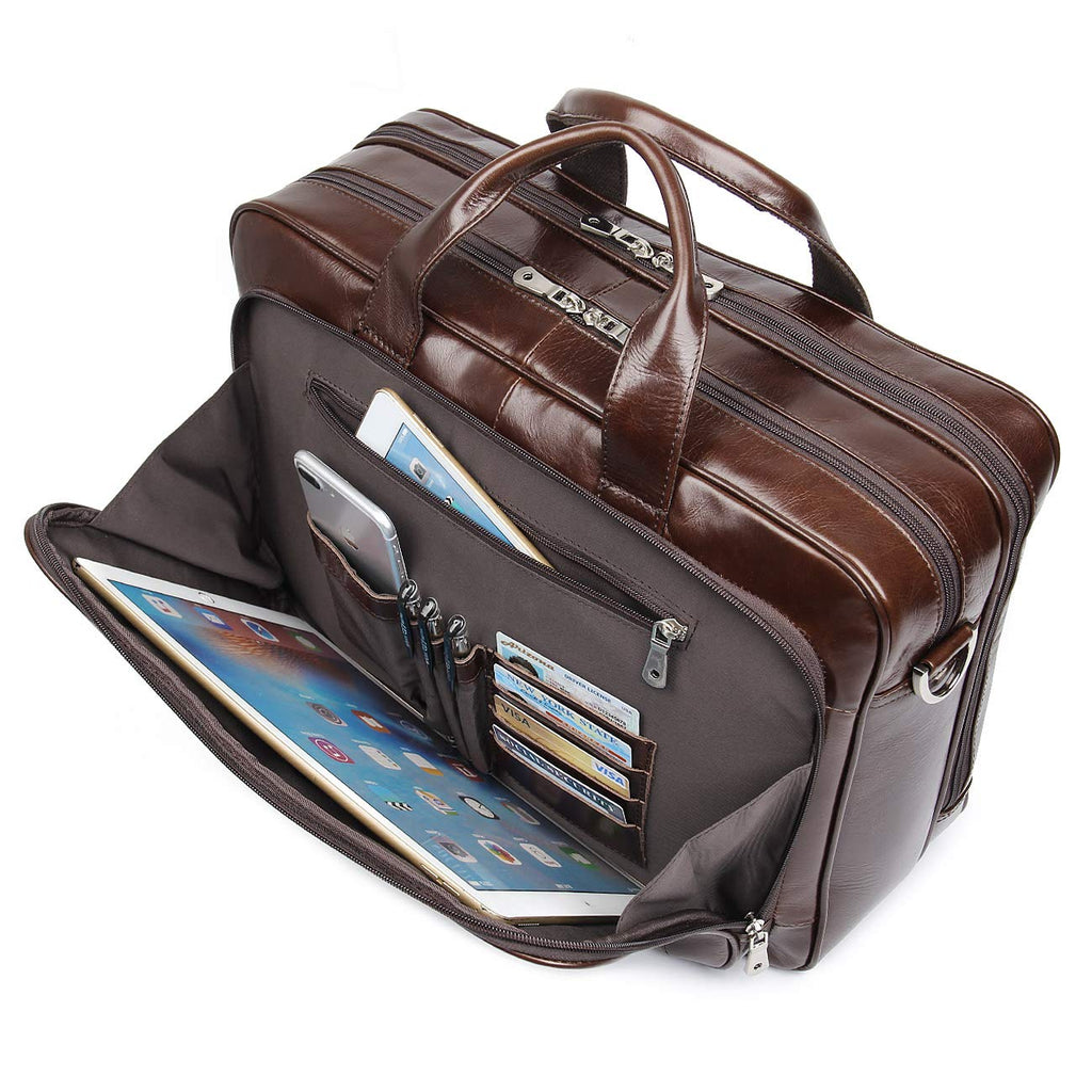 Leather 16'' Laptop Messenger Bag P578