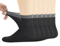 Men's Diabetic Ankle Socks with Seamless Toe, 6 Pairs L Size P9249