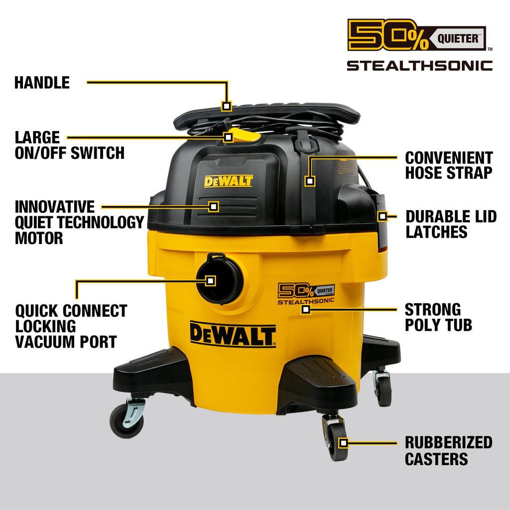 6 Gal 5 HP Quiet Wet and Dry Shop Vacuum X87101