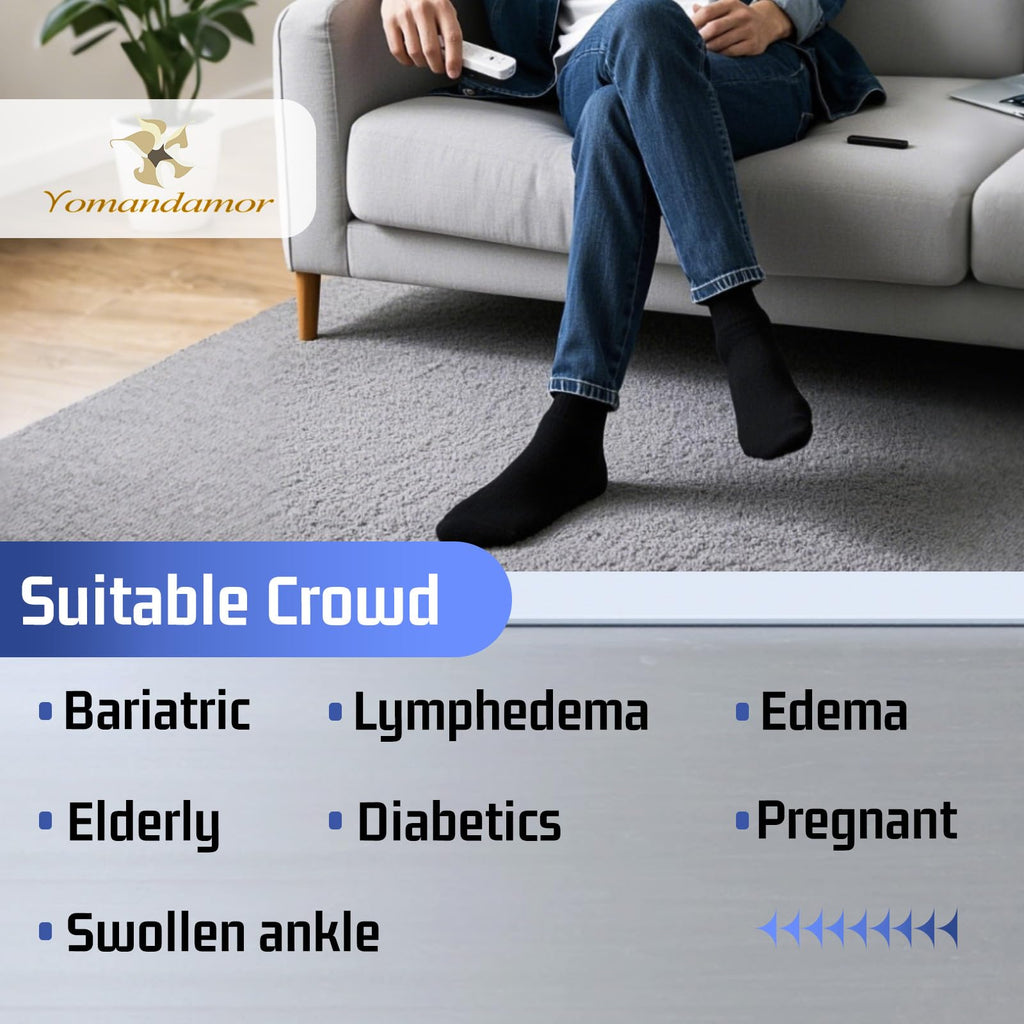 Men's Diabetic Ankle Socks with Seamless Toe, 6 Pairs L Size P9249