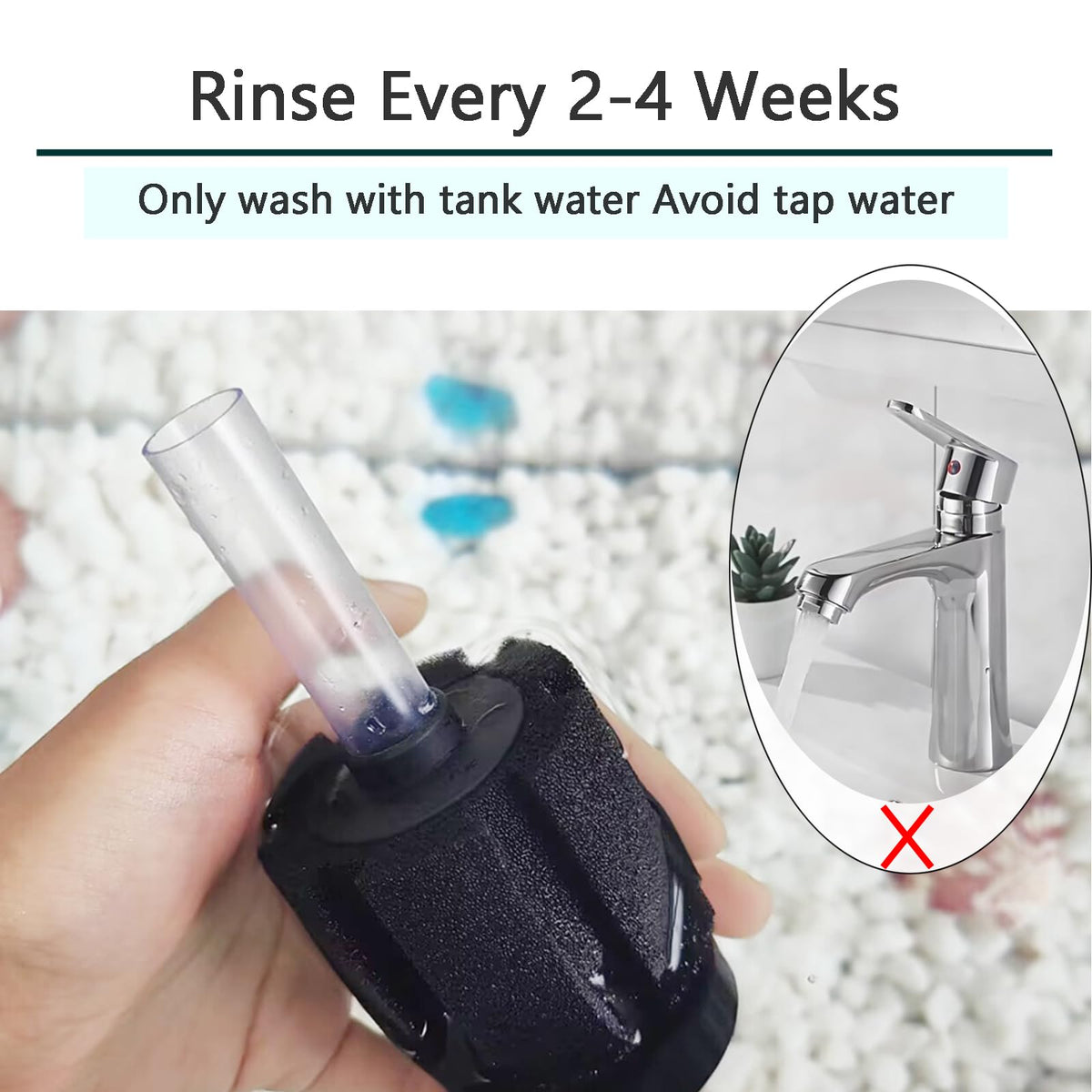 Aquarium Air Powered Sponge Filter with Airline Tubing N7391