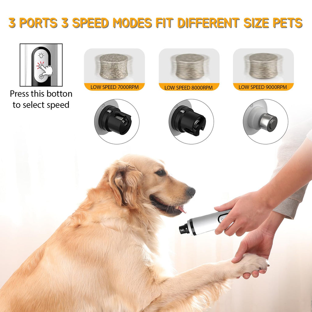 Silent Rechargeable Electric Pet Nail Grinder I640