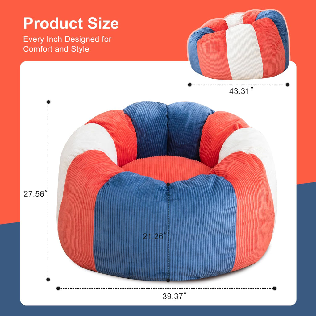 Shredded Foam Bean Bag Chair with Arms V637