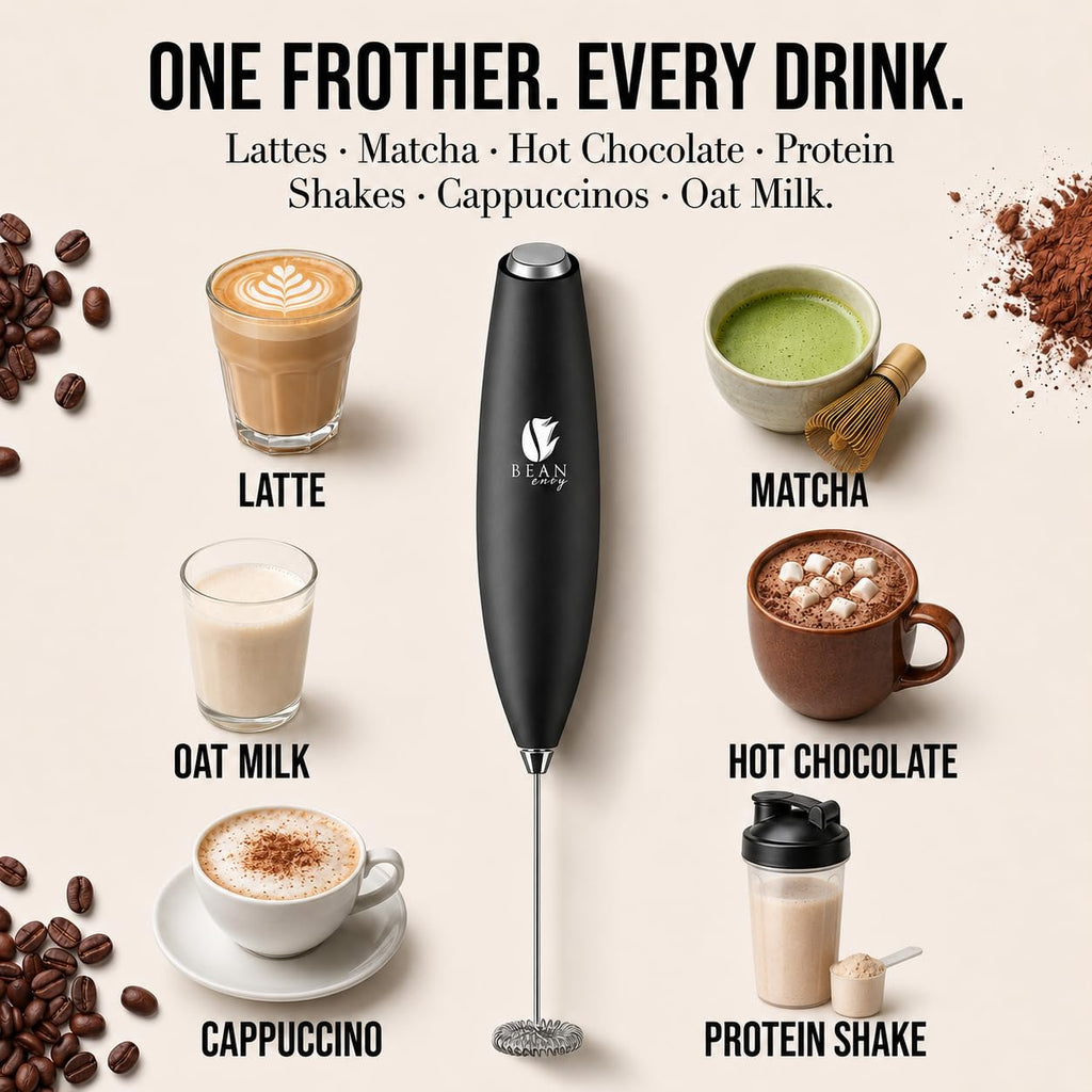 Black Handheld Milk Frother E1832