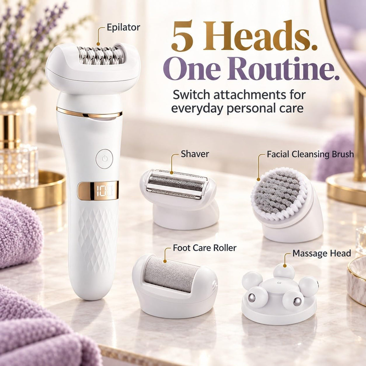 5-in-1 Electric Shaver IPX7 Waterproof V450