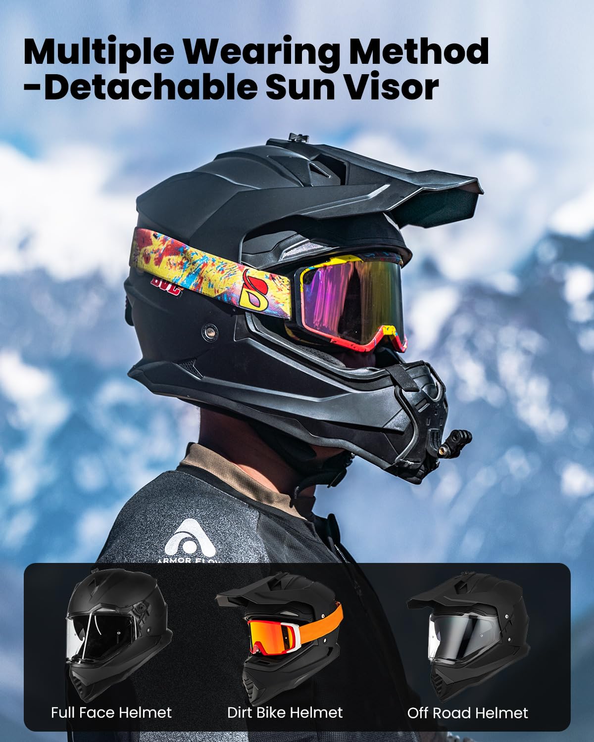 Dual Sport Adventure Motorcycle Helmet with Pinlock Visor K148147